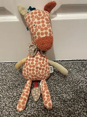 Mamas & And Papas Giraffe Chime Baby Soft Toy Comforter Soother Doudou Plush Toy • £7