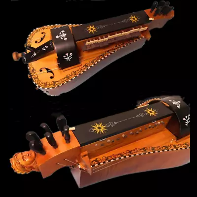 6 Strings 24 Keys Hurdy Gurdy Bird's Eye Inlay Shell Purfling Carved Woman Head • $1169.10