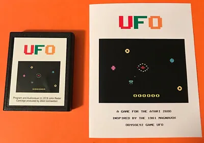 UFO Atari 2600 VCS Homebrew Videogame Video Computer System Game Odyssey U.F.O. • $30