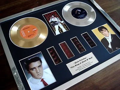 £189.99 • Buy Elvis Presley Gold Platinum 7  Disc Record 35mm Film Cell Montage Award 