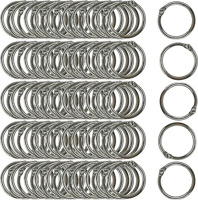 Book Rings Small 1-Inch Nickel Plated Metal (100-Pack) • $8.45