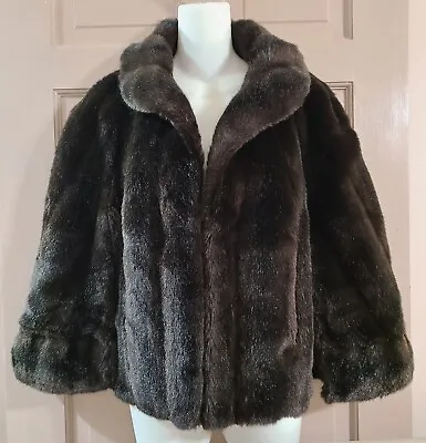 Vintage Tissavel France Genuine French Simulation Fur Cape Styled By Lepshire • $21.95