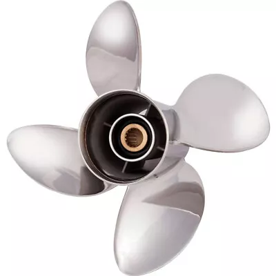 Stainless Steel Propeller Fits Yamaha 4 Stroke 15 Spline 115 2000 To 2021 • $536.07