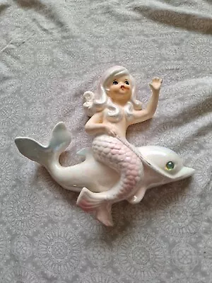 Vintage Lefton Japan Mermaid Riding Dolphin  Rare • $130