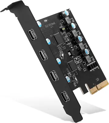 Pcie Gen3 X2 USB 3.2 / 3.1 Card ASM3124- PCI Express To 4-Port Type C HUB • $58.98