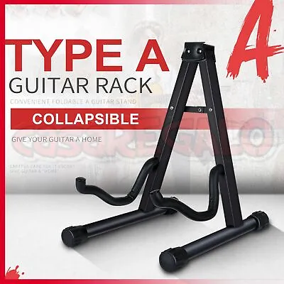 $13.45 • Buy Folding Guitar Stand Floor Rack Electric Acoustic & Bass Gig Holder