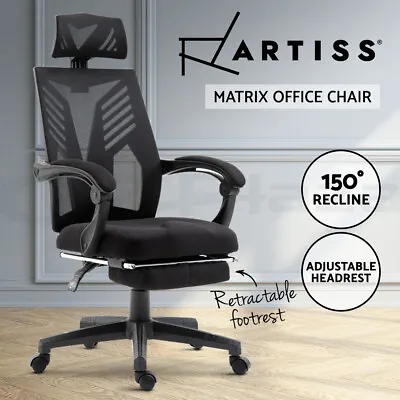 Artiss Gaming Office Chair Computer Chair Home Work Recliner Black • $139.95