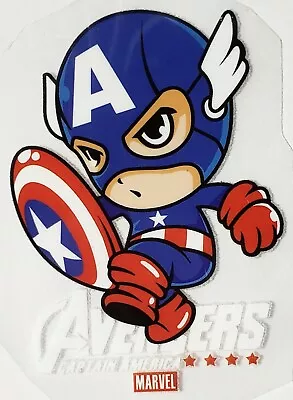 Captain America Patch Iron On Graphic Heat Transfer Applique 4.0  X 2.3  Marvel • $6.64