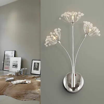 Modern Crystal Dandelion Sconce LED Wall Light Firework Bathroom Lamp Fixture US • $33.93