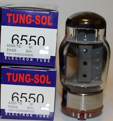 Factory Platinum Matched Pair Tung Sol 6550 Tubes Brand New In Box ! • $134.90