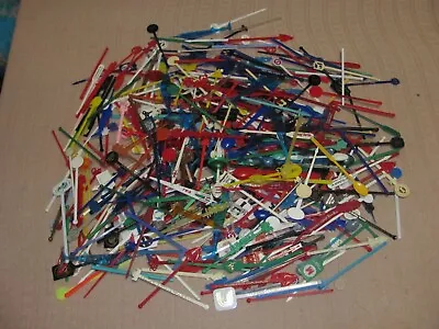 Huge Vtg Lot Of 450 + Plastic Swizzle Stick Drink / Cocktail Stirrers • $39.99