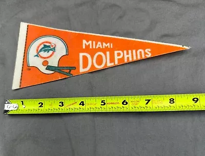 Vintage NFL Miami Dolphins Mini 9” Pennant Football • $19.87