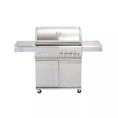 Crossray 169cm Stainless Steel 4 Burner Gas BBQ/Barbeque Outdoor Grill W/Trolley • $2244