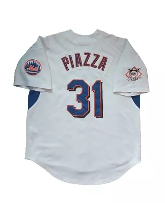 Vintage MLB Nike New York Mets Mike Piazza #31 White Jersey Size Small • $35