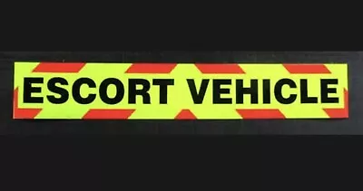 Escort Vehicle Fluorescent Magnetic Warning Sign • £10