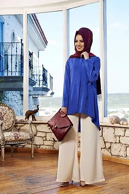 Pera Tunic -Blue(Saxe) Islamic Women Long SleeveTunic Top High Quality • $25