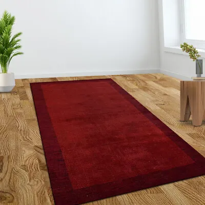$337.41 • Buy Hand Knotted Gabbeh Wool Area Rug Contemporary Red BBH Homes BBL00201