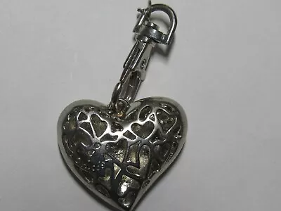 Jewelry - Pendant #E01 - Fashion - 1 5/8  - Hollow 3-D Heart  • $2