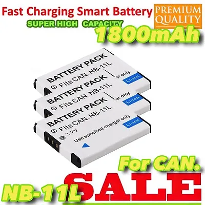 3x NB-11L NB-11LH Battery 1.8A For Canon IXUS 285 265 190 185 180 175 170 125 HS • $29.66