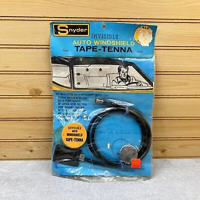 Vintage Snyder Invisible Auto Windshield Tape-Tenna Car Antenna • $18.52