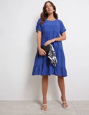 $22.10 • Buy Katies Short Sleeve Tiered Shift Dress Womens Clothing  Dresses Shift