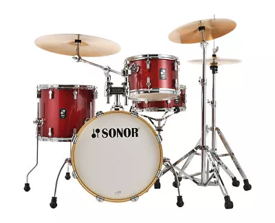 Sonor AQX Jazz 4-pc Shell Pack W/ 18  Kick - Red Moon Sparkle - Used • $599.99