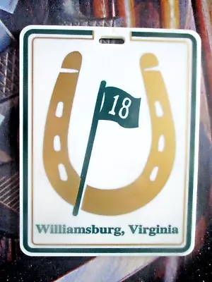 Vtg - PGA Golf Bag Tag - GOLDEN HORSESHOE GOLF CLUB Gc - Williamsburg VA • $10