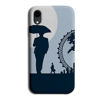 British Summer Weather Phone Case Cover Umbrella Man Silhouette Umbrellas K360 • £14.95