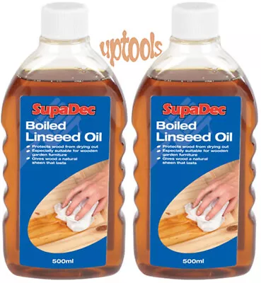 2 X SupaDec Boiled Linseed Oil 500ml -  Ideal For Wooden Garden Furniture • £13.25