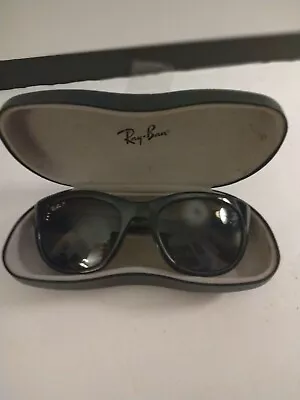 Ray-Ban Sunglasses Polished Black Round Large Classic Vintage • $38.39