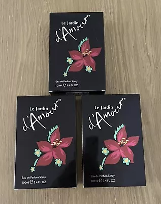 Le Jardin D'Amour Eau De Parfum Spray 100ml X3 - New And Boxed - 300ml Total • £16.99