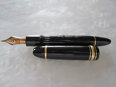 ORIGINAL VINTAGE 1970's MONTBLANC MEISTERSTUCK 149 FOUNTAIN PEN W/ 14K GOLD TRIM • $299