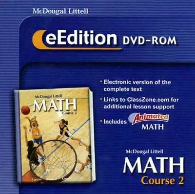 McDougal Littell Math Course 2: EEdition DVD-ROM 2007 - CD-ROM - VERY GOOD • $12.55