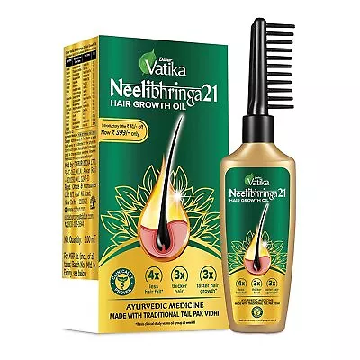 Dabur Vatika Neelibhringa 21 Hair Growth Oil 100ml- Grow New Hair • $17.15