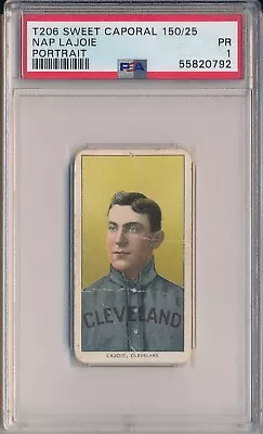 1910 T206 Sweet Caporal 150/25 - Nap Lajoie Portrait - Psa 1 Pr (svsc) • $699.99