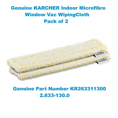 Karcher WV WV1 WV2 WV5 WV6 WVP10 EasyFix Microfibre Wiping Cloths 2.633-130.0 • £12.45