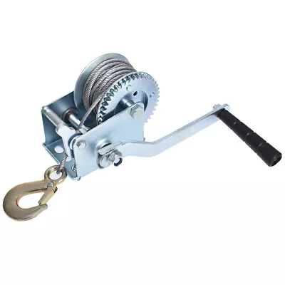 New 600 Lbs Hand Winch Heavy Duty Steel Cable Crank Gear Winch ATV Boat Trailer • $24.01