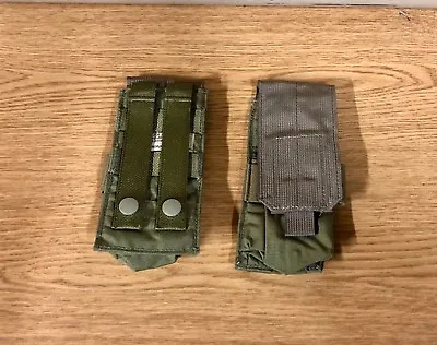 2 X Genuine Us Army Sflcs Eagle Industries Single 2 Mags Pouches 5.56 Coyote #2 • £29.99