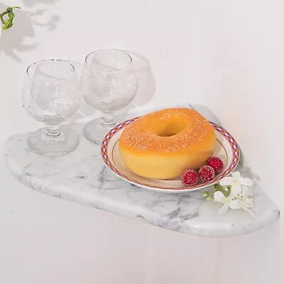 Marble Corner Shower Shelf Wall Mount Carrara Marble Polished 8  Round Edge C... • $49.91