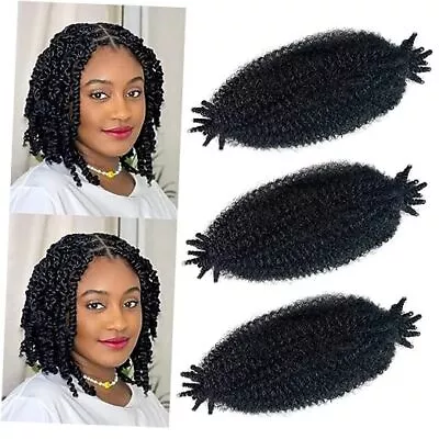 Marley Twist Braiding Hair 12 Inch Springy 12 Inch(Pack Of 3) Natural Black • $15.73