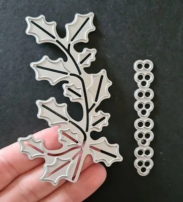 £4.99 • Buy Christmas Xmas Holly And Berry Berries Vgc Craft Cardmaking Cutting Dies