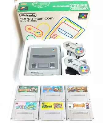 Nintendo SFC Super Famicom Console Boxed System & 6 Games D Kong Mario • $149.99