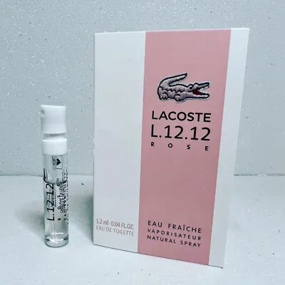Lacoste L.12.12 Rose Eau Fraiche Eau De Toilette Spray Sample 1.2ml NEW • £2.55