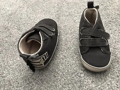 Baby Boy Pram Shoes 6-12 Months From Next Zebra Cute Animal • £1.50