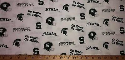 NEW COTTON Fabric 1/4yard=9”x44” MSU SPARTANS MICHIGAN STATE UNIVERSITY DIY MASK • $14.33