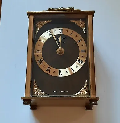Metamec Quartz Vintage Carriage Mantle Clock Fully Working • £35