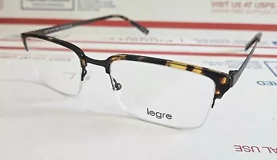 Legre Eyeglasses Frames LE5118 H23 Tortoise Half Rim 52-19-140 Metal W/ Case • $55