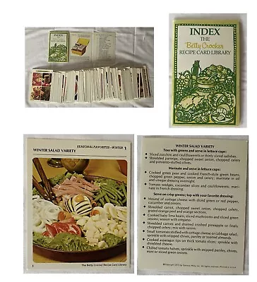 Vintage Betty Crocker Recipe Card Library (1981) 323 Cards • $21.88