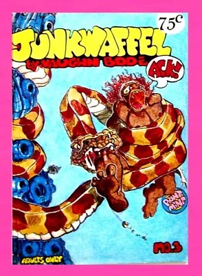 JUNKWAFFEL #3 1972 2nd PRINTING VAUGHN BODÉ UNDERGROUND COMIC VG • £14.46