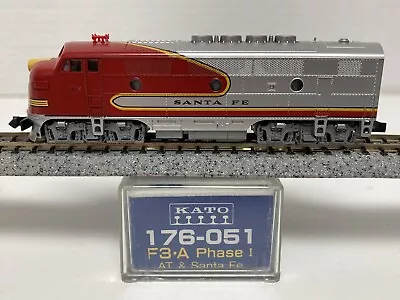 Kato 176-051 N Scale Atchison Topeka & Santa Fe F3A Diesel Locomotive LN/Box • $79.99